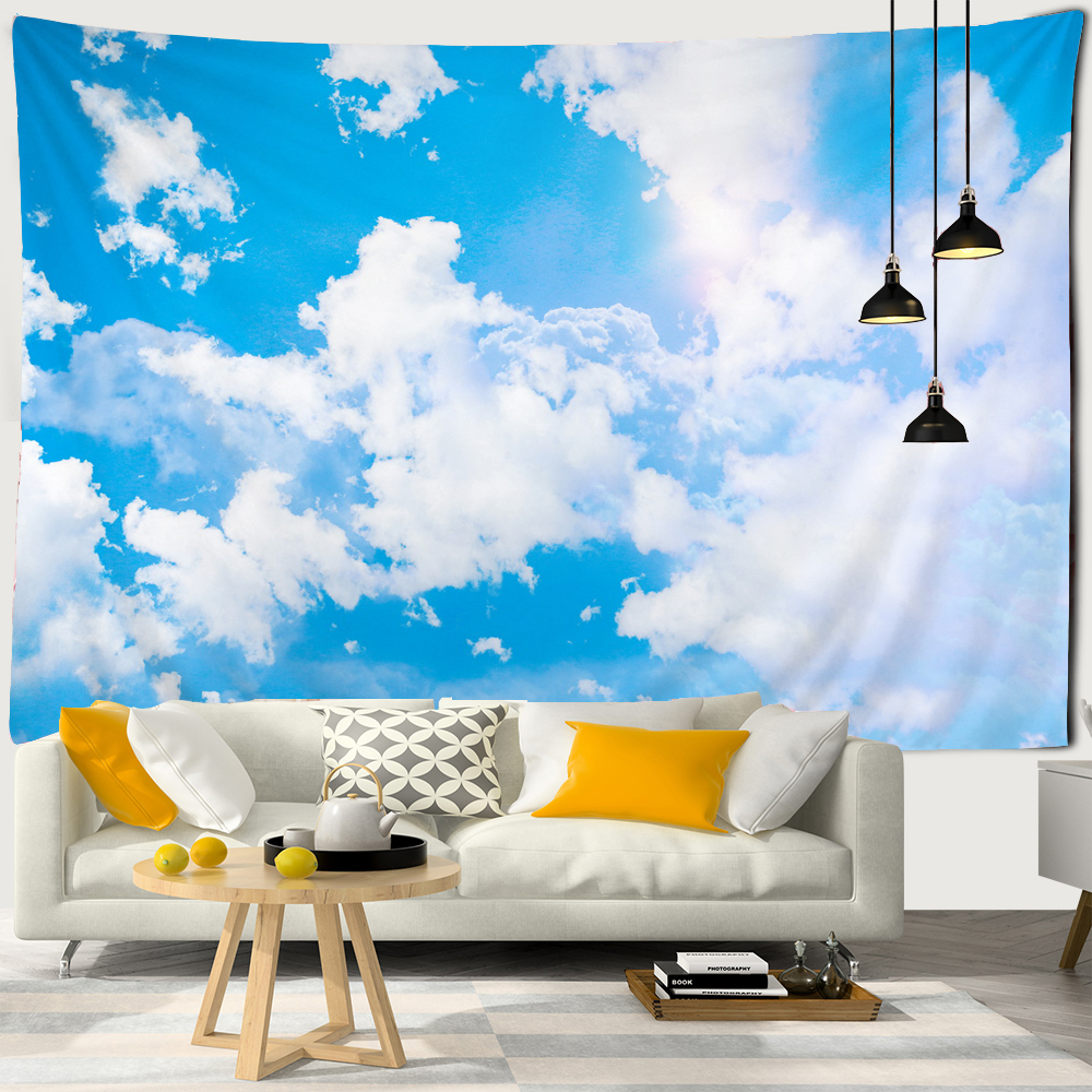 Home Decor Hippie - Beautiful blue sky white clouds landscape