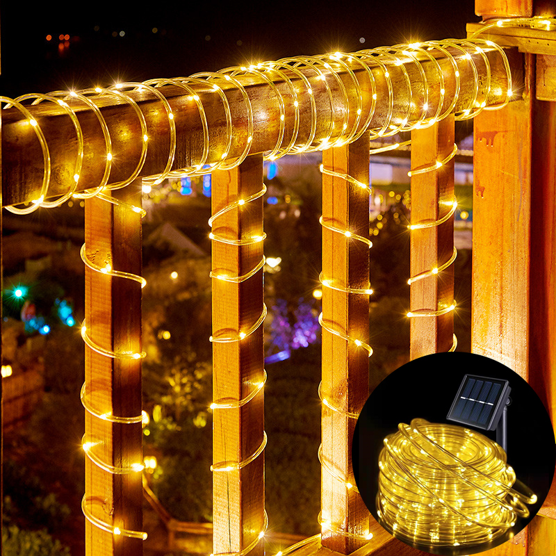 Rope Light Decoration - Solar Tube Rope Lamp Christmas Garland