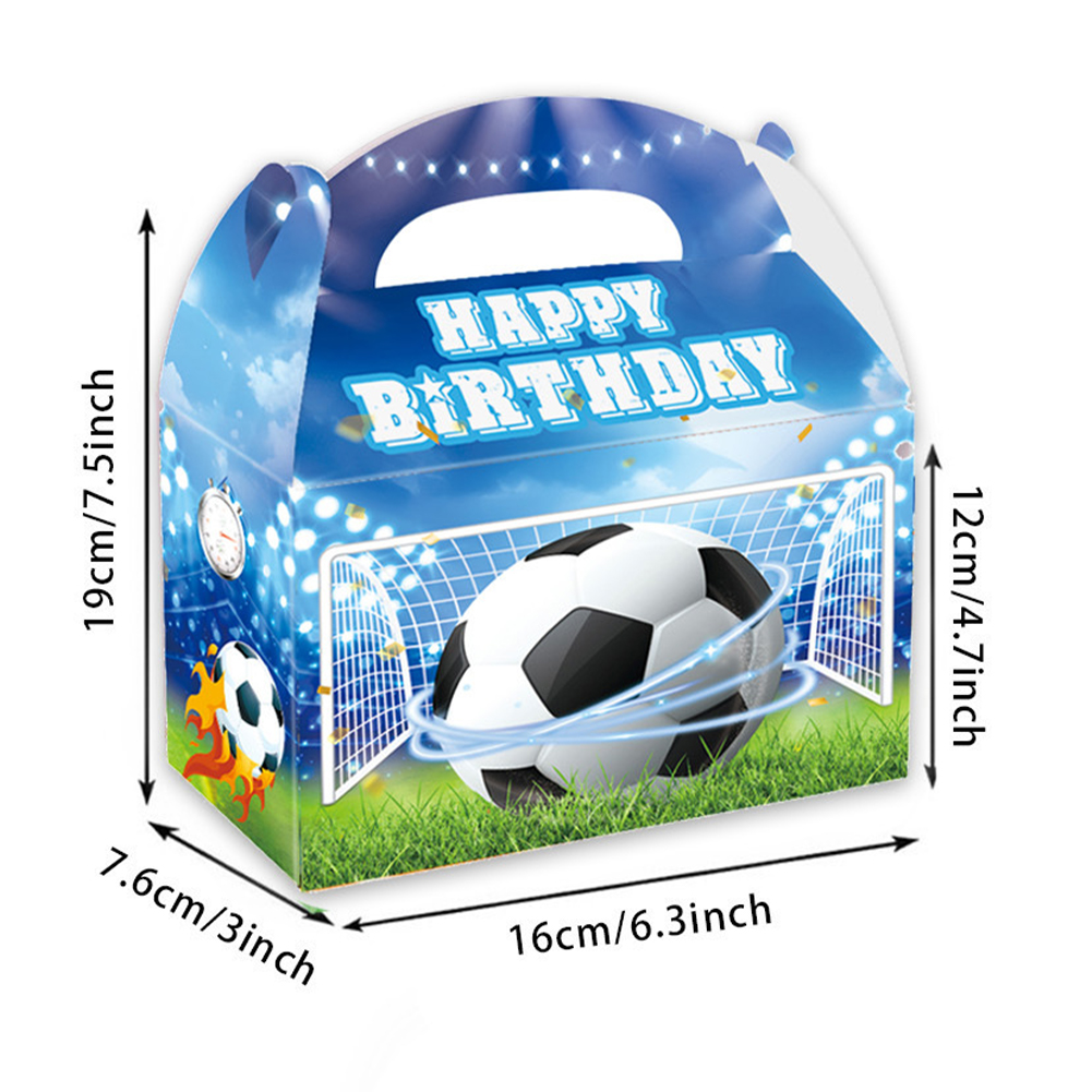 Home Decor Xbox Games - 12 Blue Soccer Themed Favor Boxes