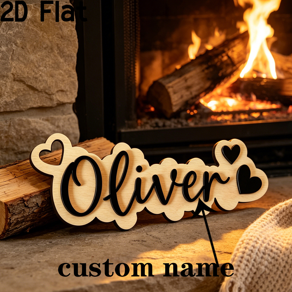 Home Decor Diy - 1Pc Custom Love Decor Wooden Acrylic