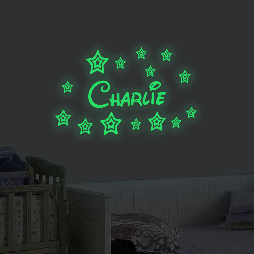 Home Decor Diy - 1pc Cartoon stars Custom Name Wall