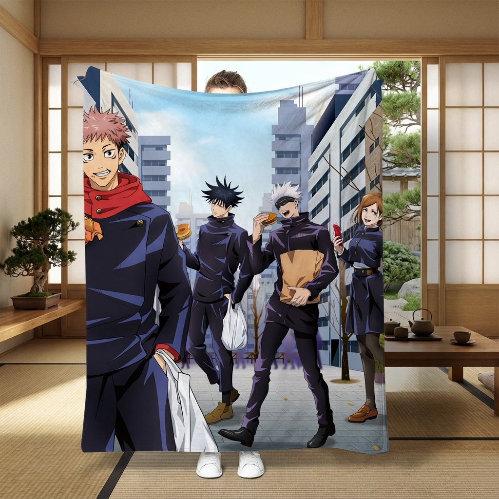 Home Decor Ideas - Jujutsu Kaisen Anime Fleece Blanket Soft