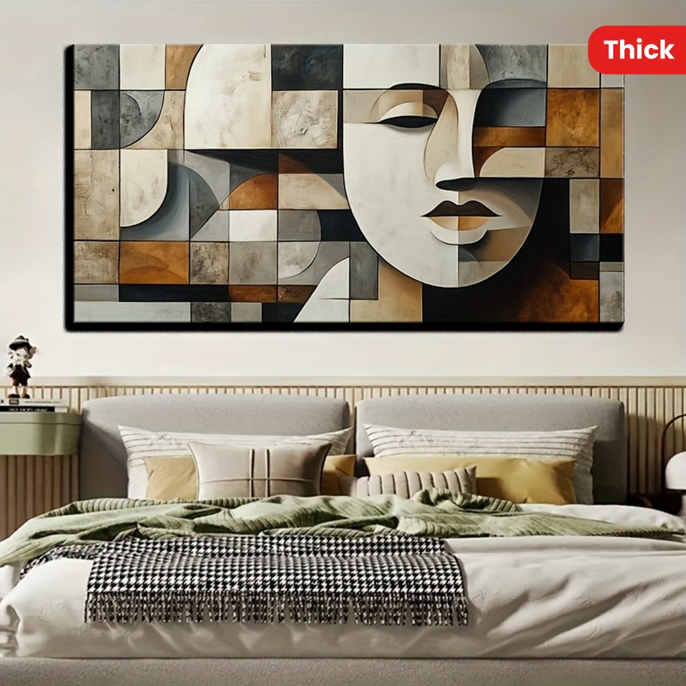 Geometric Wall Art - Hand-painted oil paintings in abstract geometric