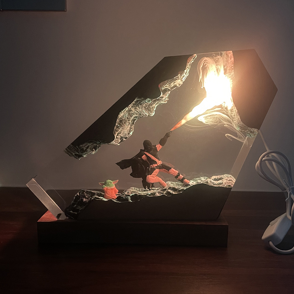 Home Decor Ideas - Table Resin Lamp Sci-fi Figure Colorful