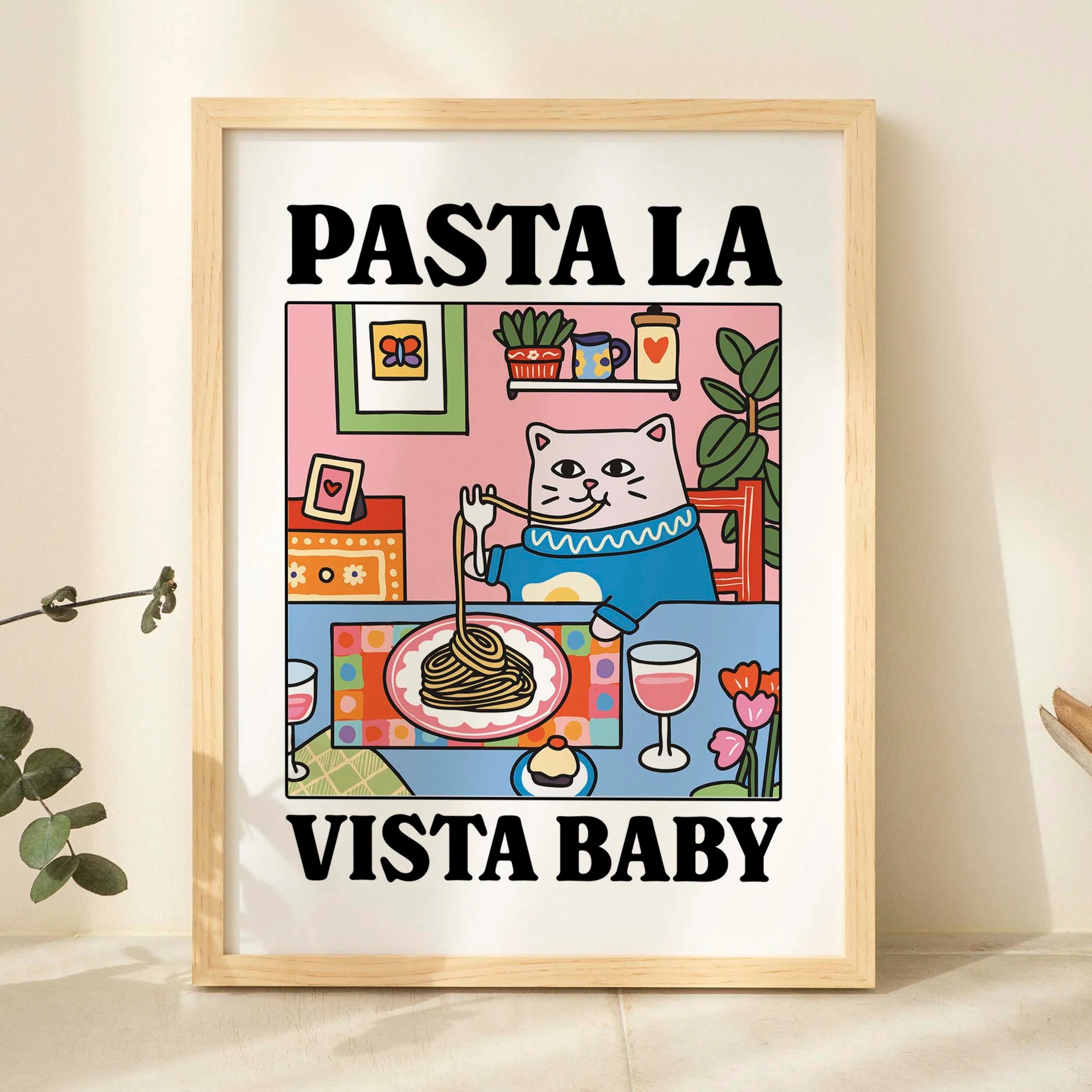 Home Decor Cat - Pasta La Vista Baby Cartoon Cat