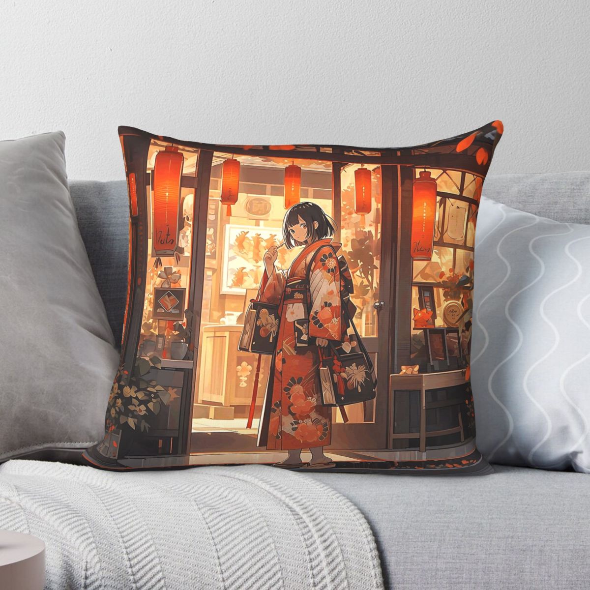 Home Decor Tokyo - Anime Girl Of Tokyo Japanese Pillowcase