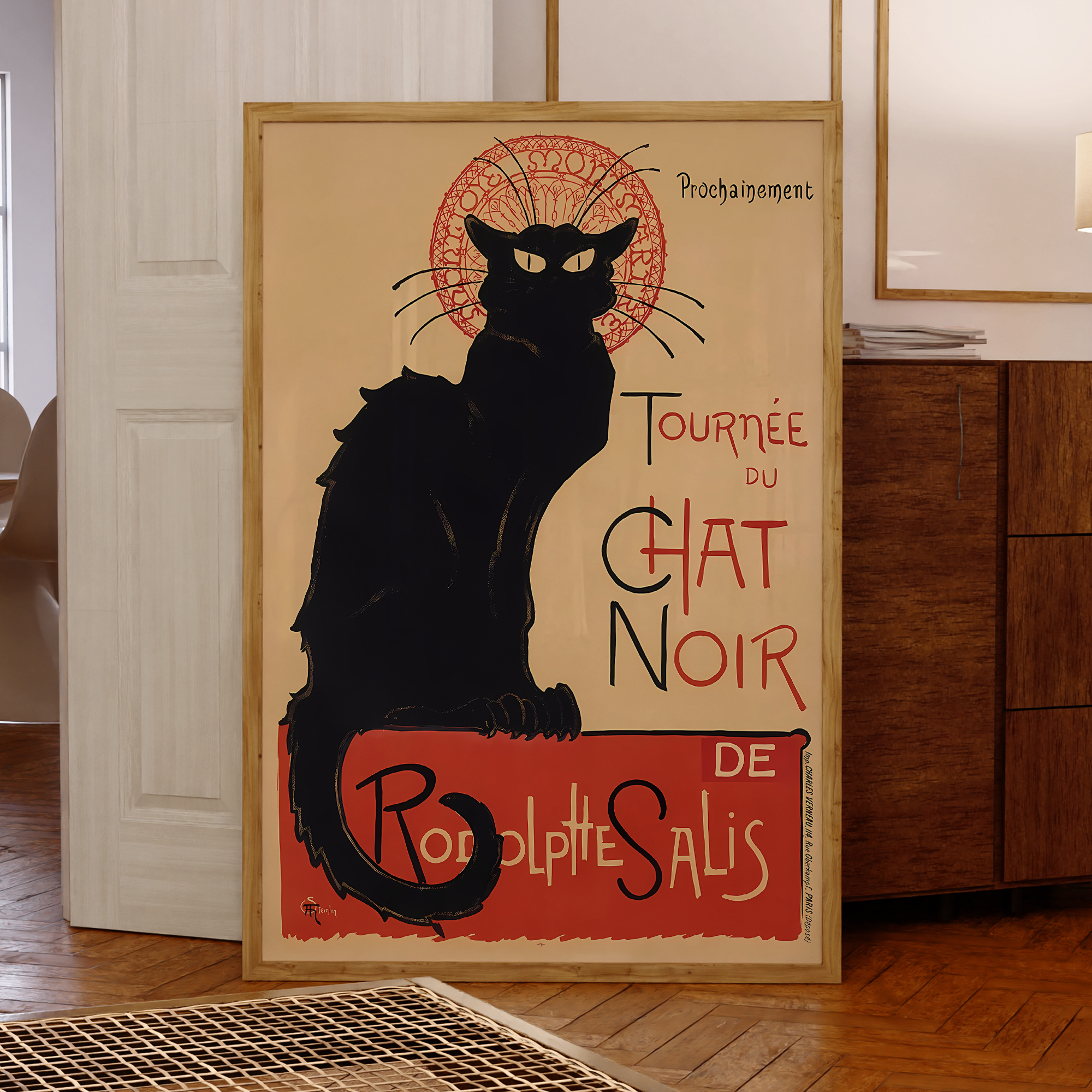 Home Decor Cat - Modern Chat Noir - Black Cat