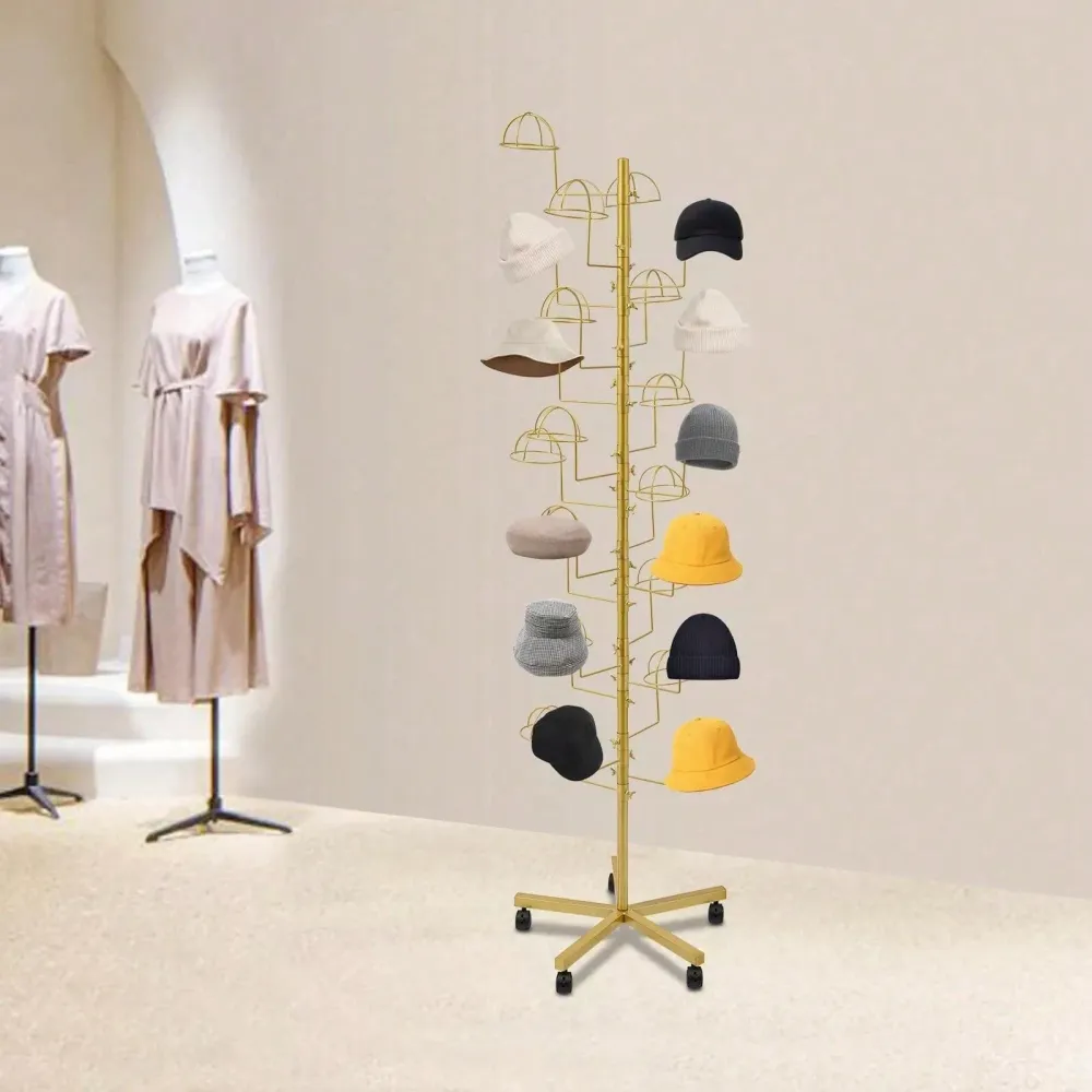 Home Decor On Wheels - Hats Display Stand With 25 Hooks,