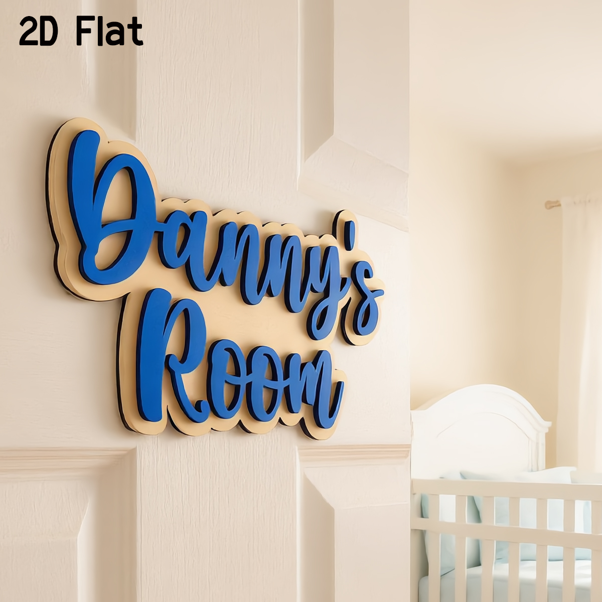 Home Decor Diy - 1Pc Cutom Blue Wooden Acrylic Door