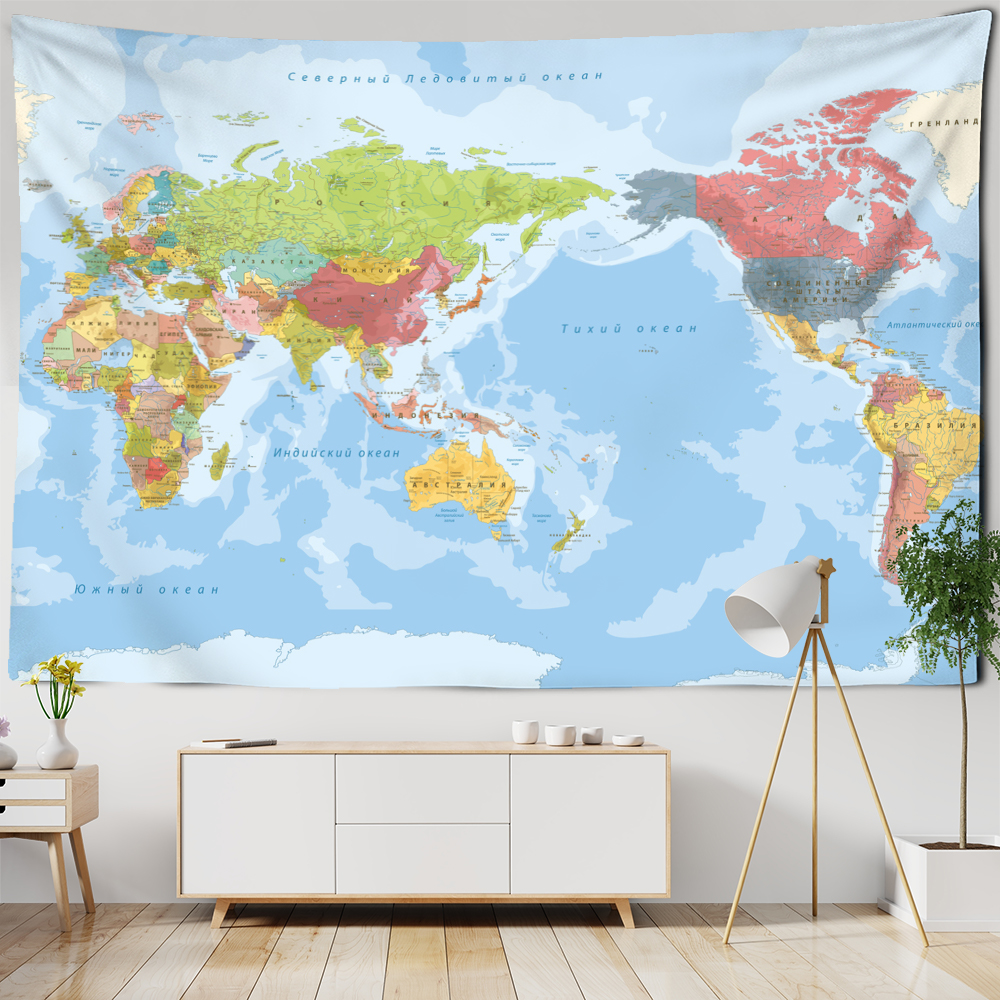 Home Decor Hippie - Russian Map Tapestry Wall Hanging 3D