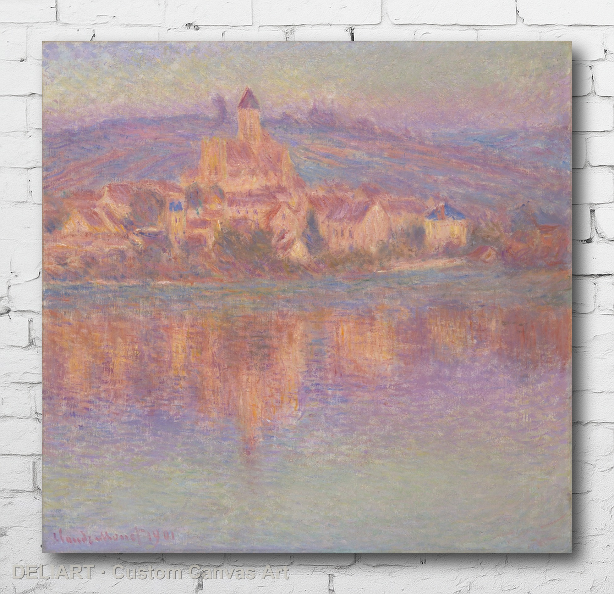 Home Decor Garden - Impressionist Water Garden Iconic Canvas Poster
