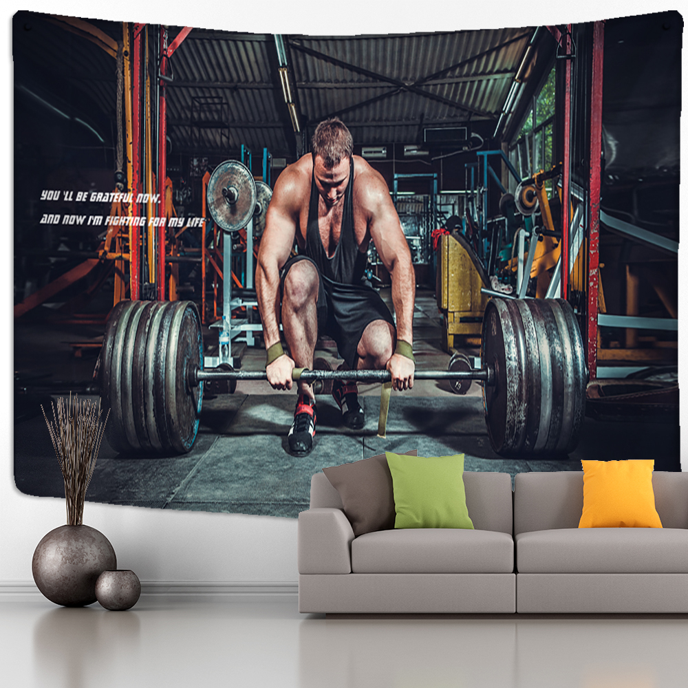 Home Decor Hippie - Fitness Muscle Man Tapestry Wall Hanging