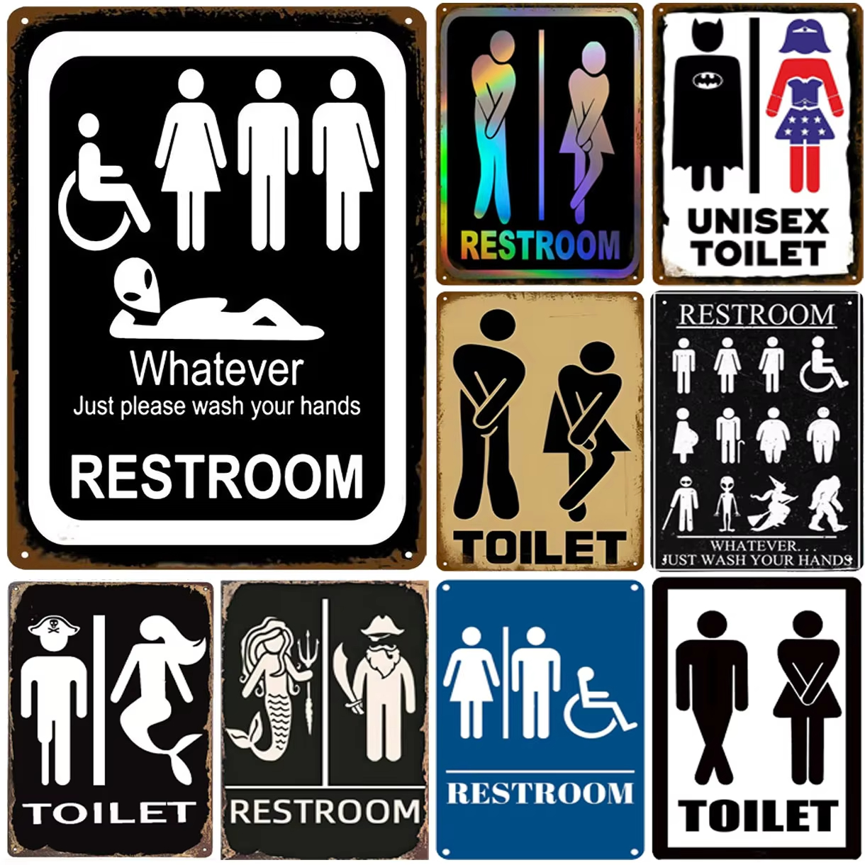 Home Decor Garden - Metal Tin Signs Warning No Smoking