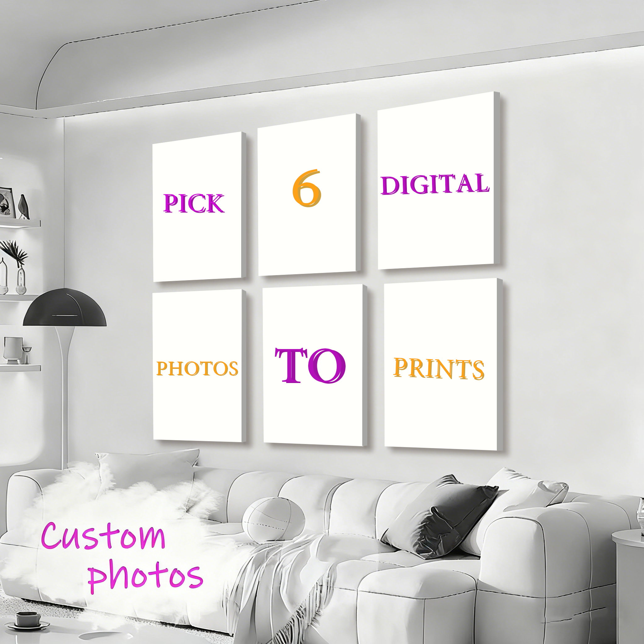 Home Decor Ideas - 6pcs/set Custom Canvas Prints Photo Wall