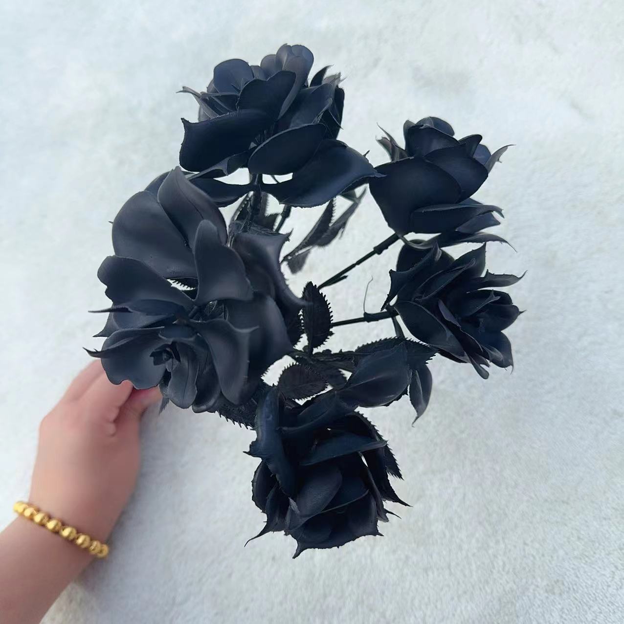 Black Halloween Artificial Flo – Home Decor Event Bewertung und Preis