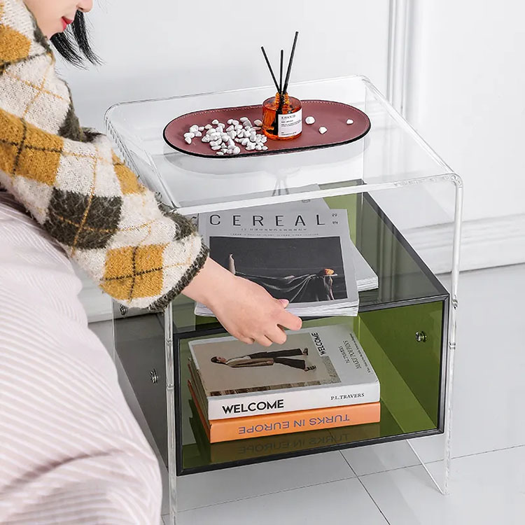 ！@Clear Acrylic Bedside Table  – Home Decor On Wheels Bewertung und Preis