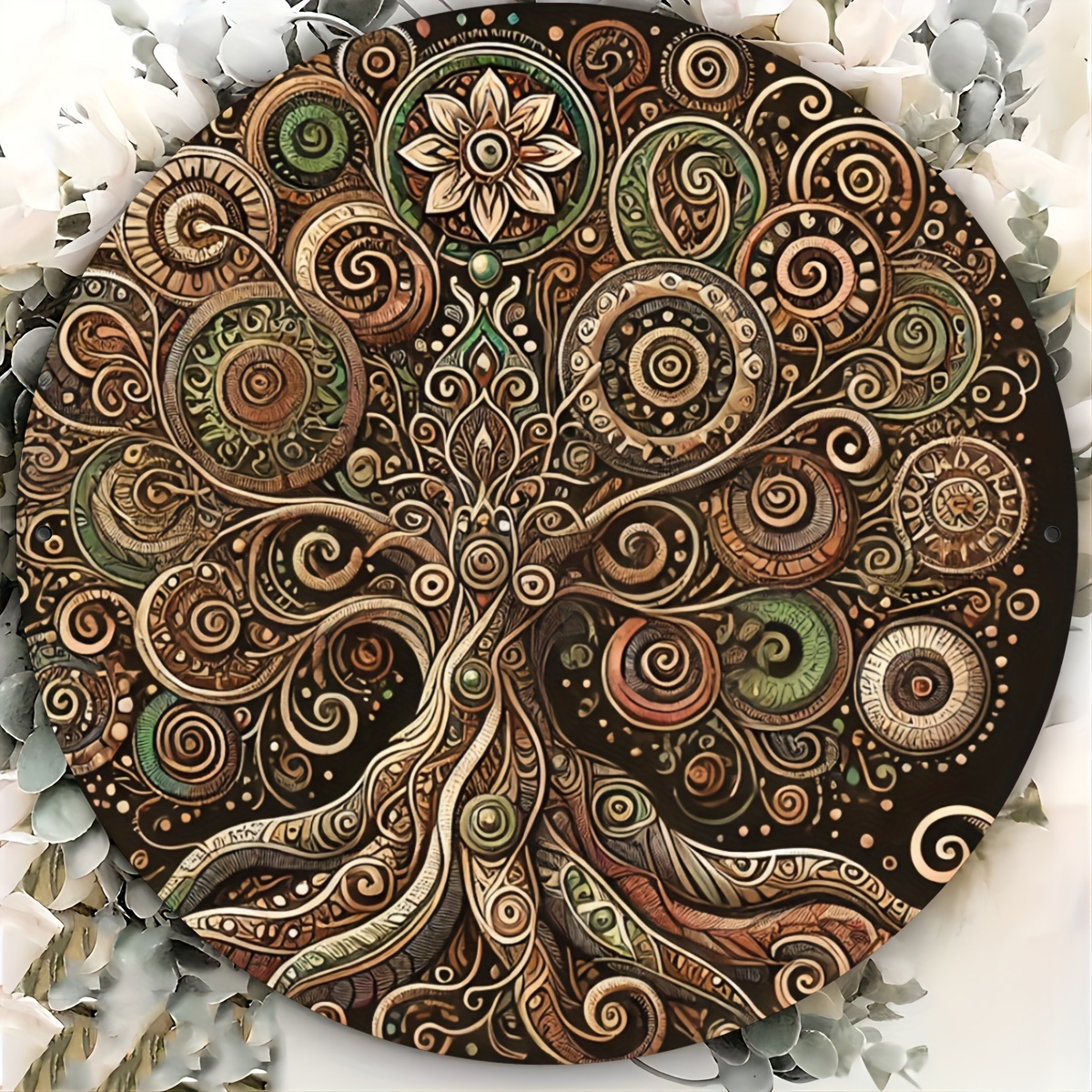 2D flat, retro life tree mater – Home Decor Nearby Bewertung und Preis