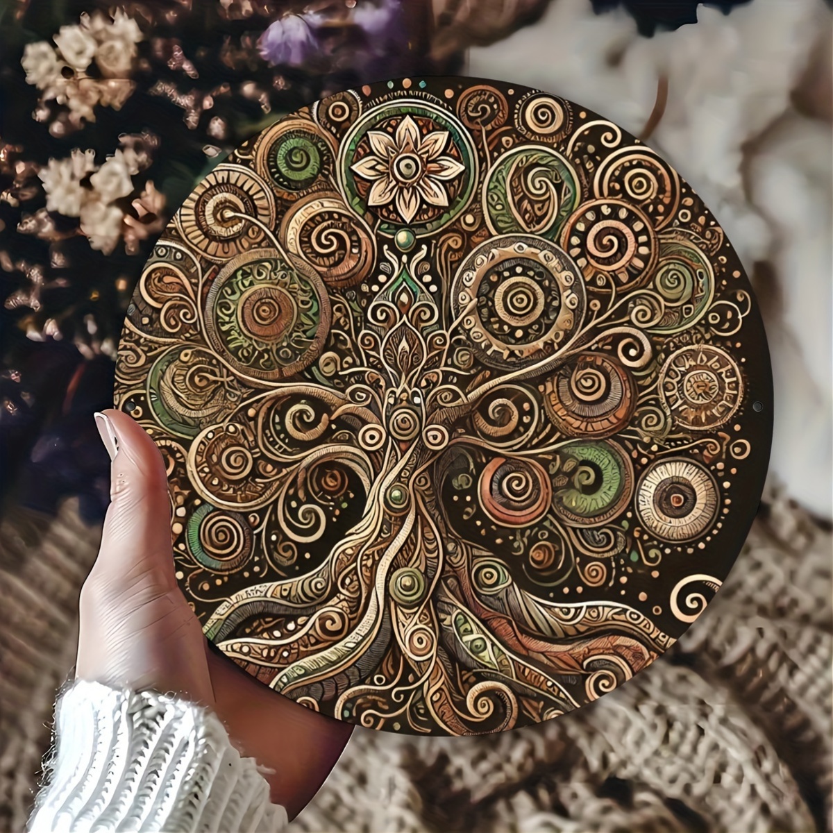2D flat, retro life tree mater – Home Decor Nearby Bewertung und Preis