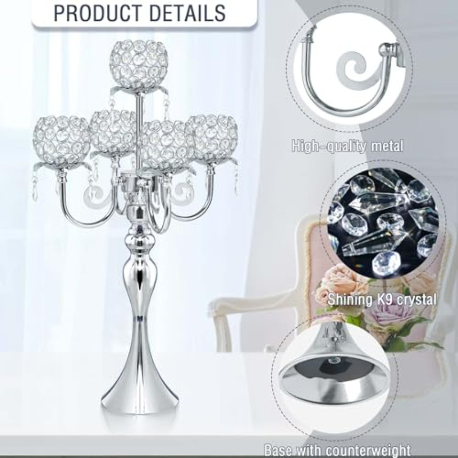Pcs Elegant 5-Arm Tea Light Ca – Home Decor Event Bewertung und Preis