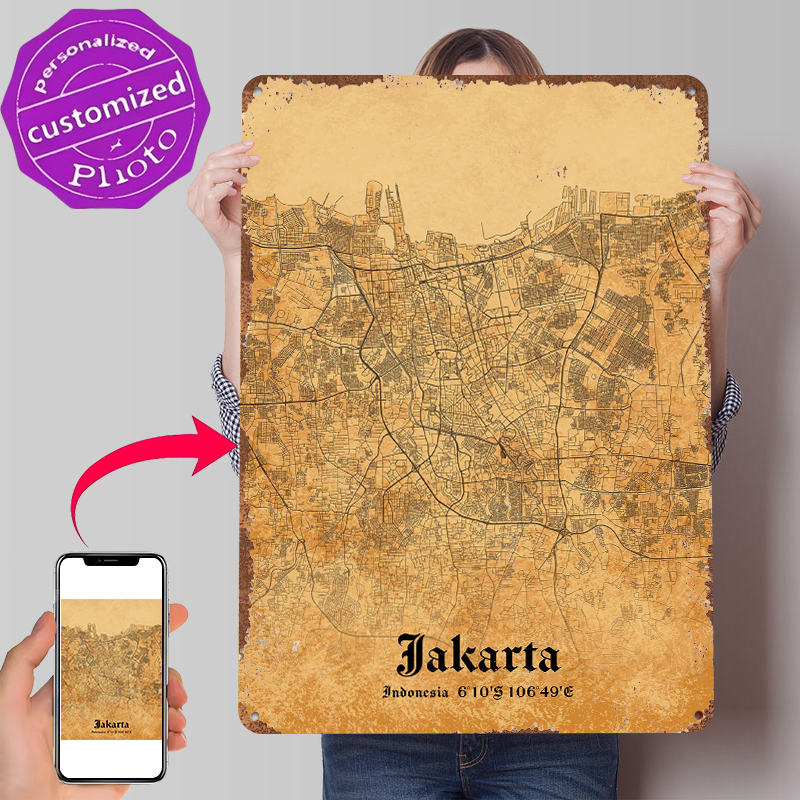 Jakarta Tin Poster Customized  – Home Decor Jakarta Bewertung und Preis