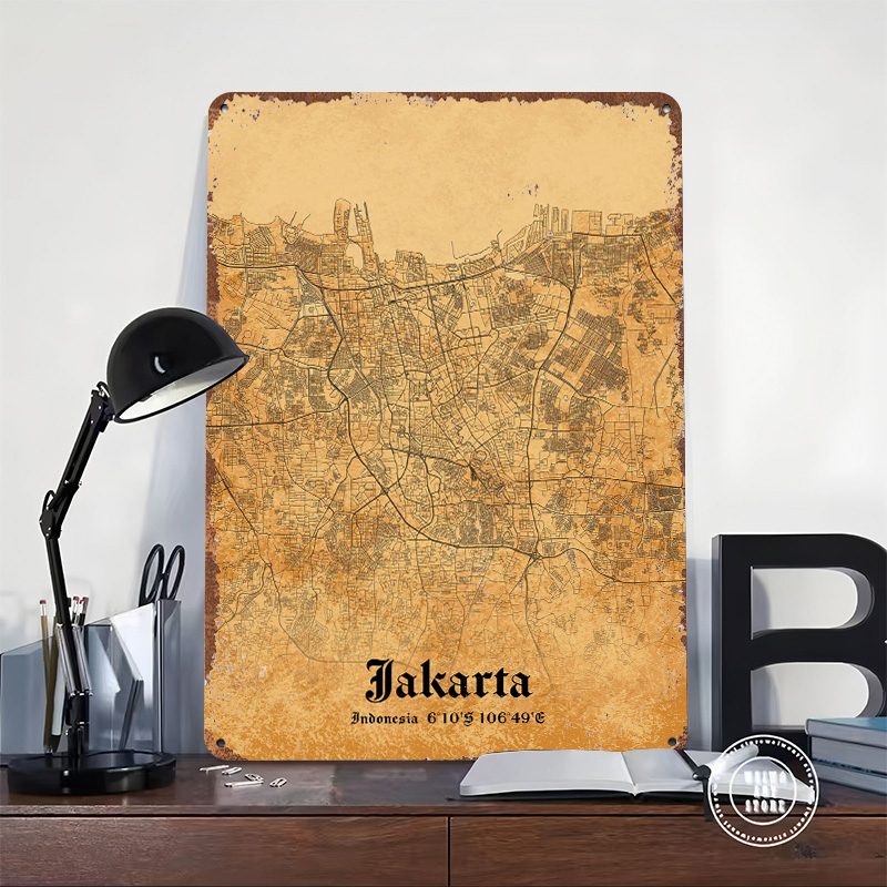 Jakarta Tin Poster Customized  – Home Decor Jakarta Bewertung und Preis