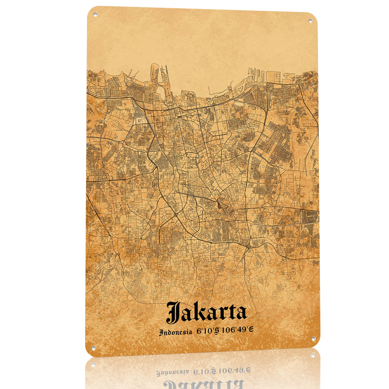 Jakarta Tin Poster Customized  – Home Decor Jakarta Bewertung und Preis