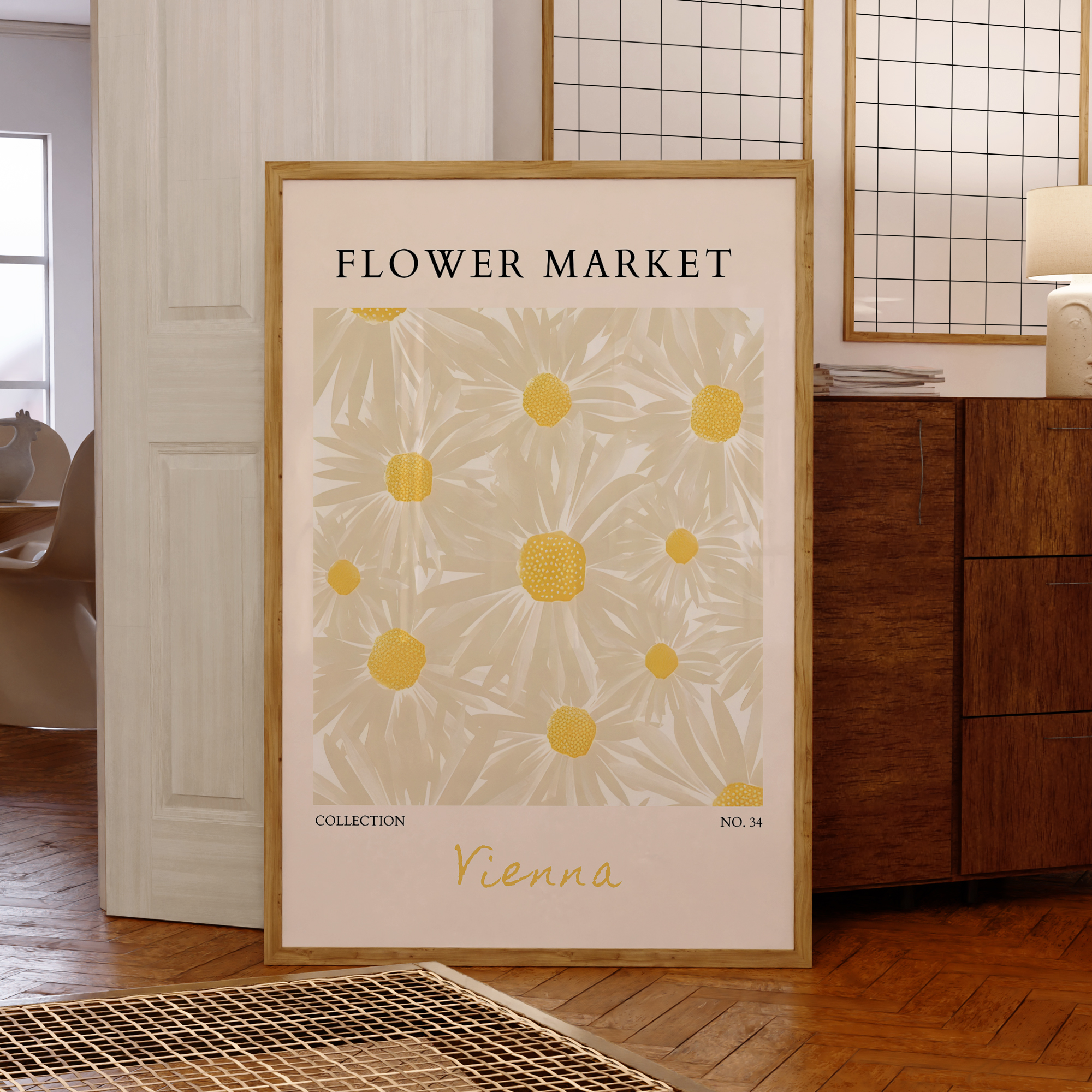 Modern Flower Market Yellow Fl – Home Decor Yellow Bewertung und Preis