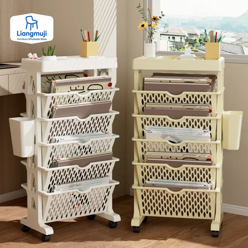 5 Tier Movable Book Shelf On W – Home Decor On Wheels Bewertung und Preis