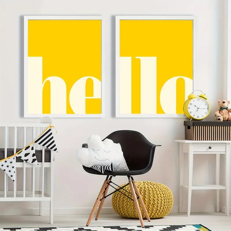 2pcs/set of Yellow Letters Hel – Home Decor Yellow Bewertung und Preis