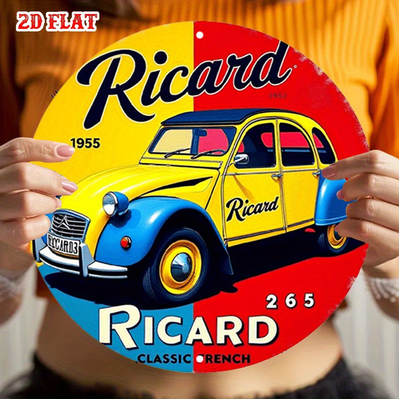 2D Flat,Ricard Vintage Car Met – Home Decor Yellow Bewertung und Preis