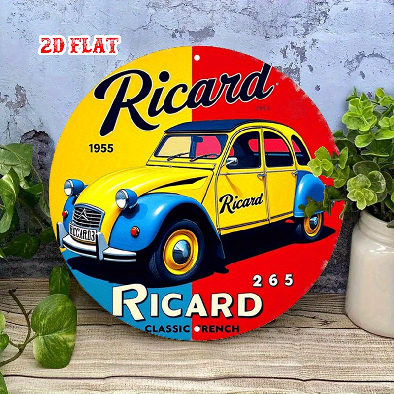 2D Flat,Ricard Vintage Car Met – Home Decor Yellow Bewertung und Preis