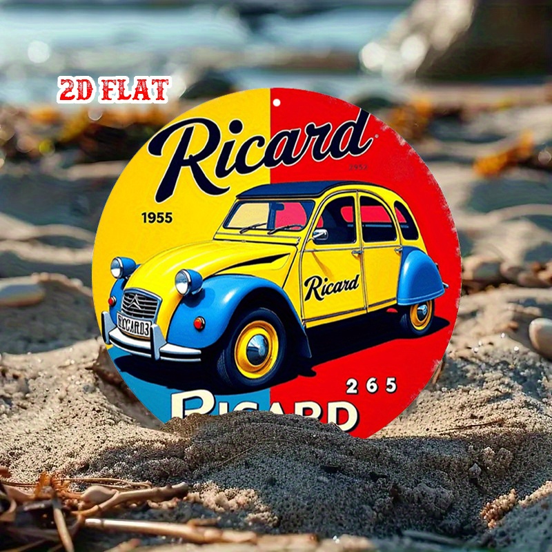 2D Flat,Ricard Vintage Car Met – Home Decor Yellow Bewertung und Preis