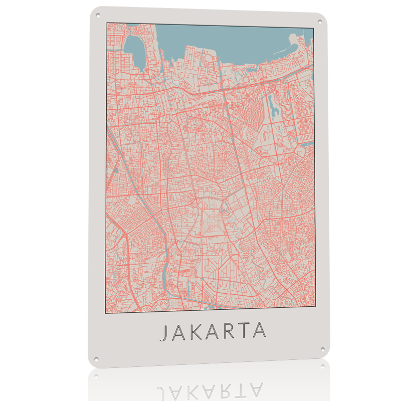 Jakarta Vintage Map Metal Post – Home Decor Jakarta Bewertung und Preis