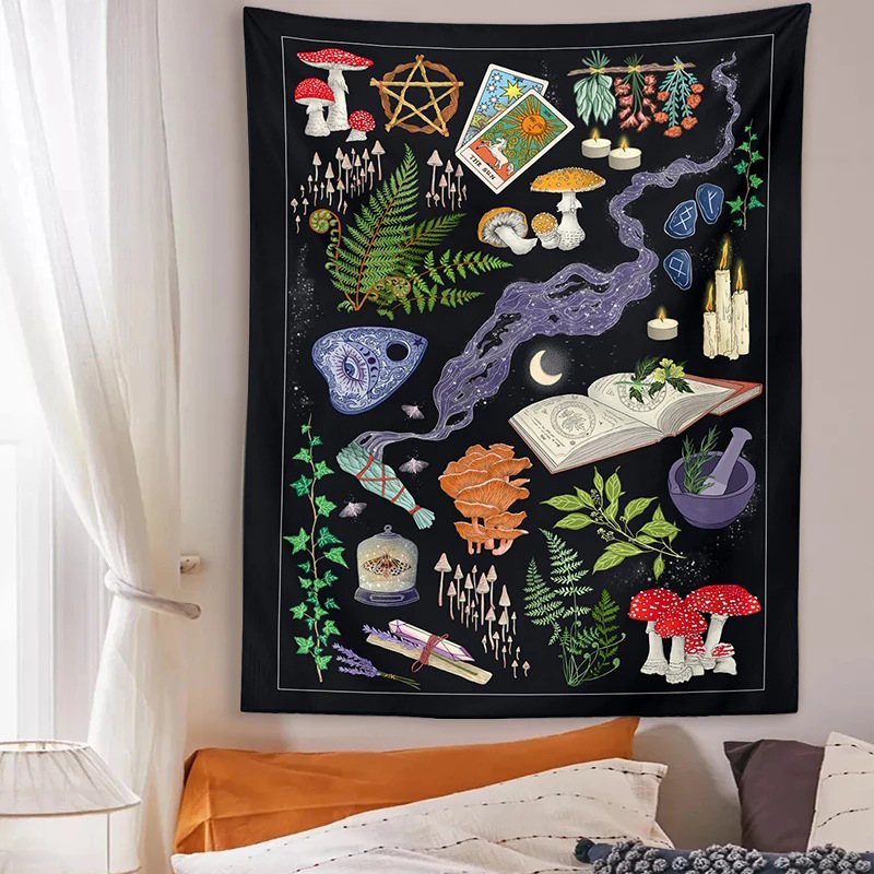 Psychedelic Mushroom Tapestry  – Home Decor Hippie Bewertung und Preis