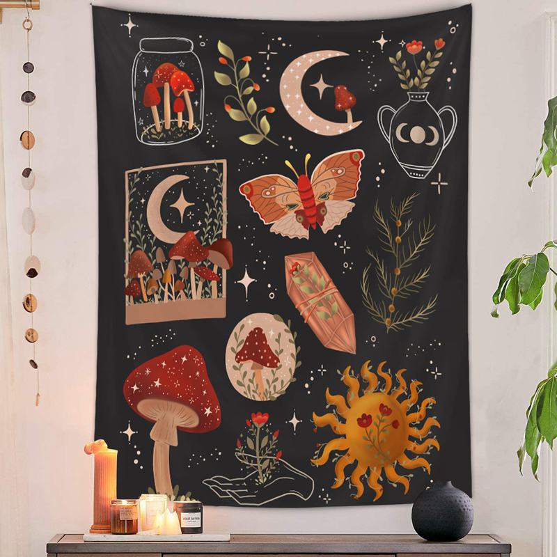 Psychedelic Mushroom Tapestry  – Home Decor Hippie Bewertung und Preis