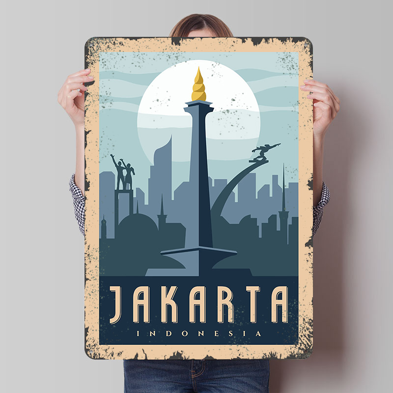 Jakarta Indonesia Travel Metal – Home Decor Jakarta Bewertung und Preis