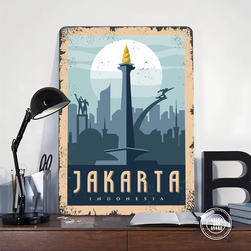 Jakarta Indonesia Travel Metal – Home Decor Jakarta Bewertung und Preis