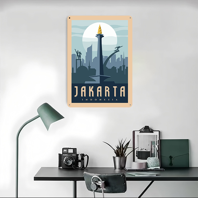 Jakarta Indonesia Travel Metal – Home Decor Jakarta Bewertung und Preis