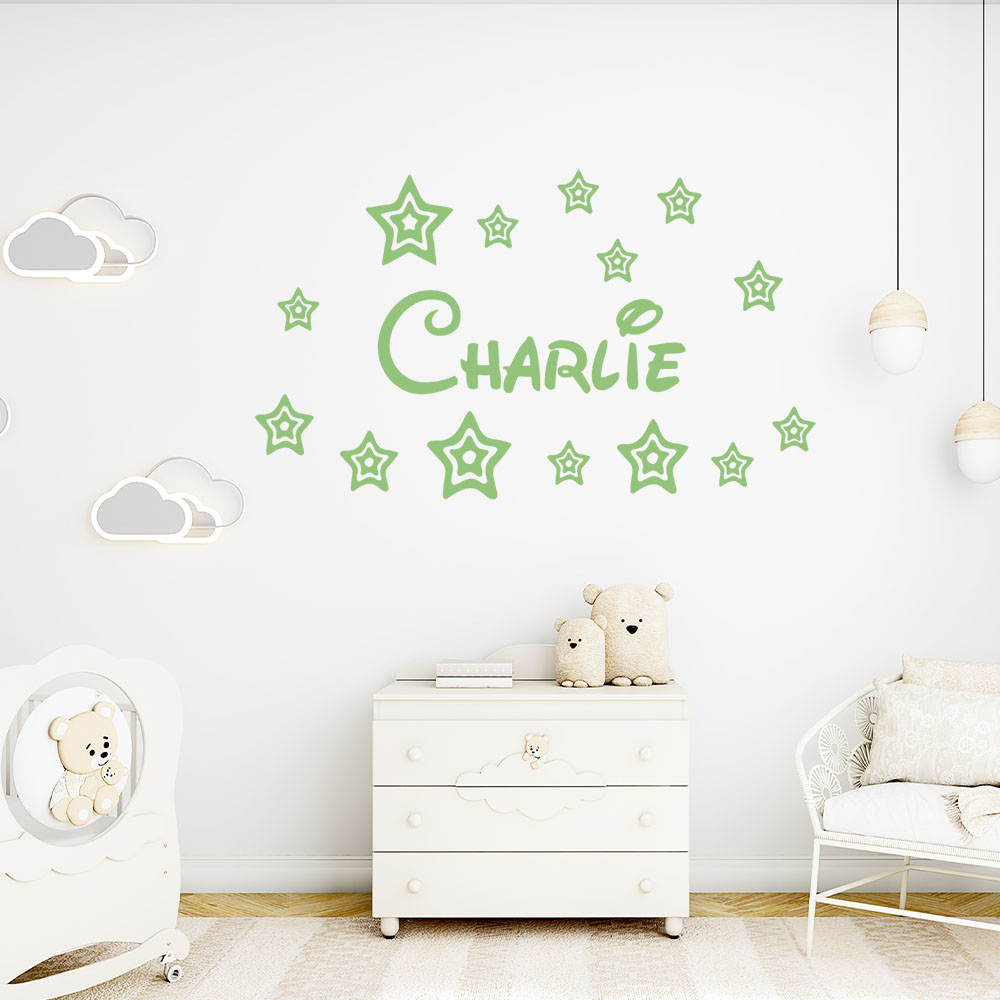 1pc Cartoon stars Custom Name  – Home Decor Diy Bewertung und Preis