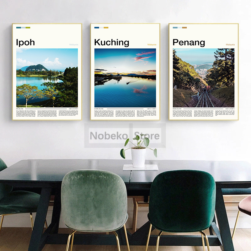 Asia Malaysia Travel Posters K – Home Decor Kuching Bewertung und Preis