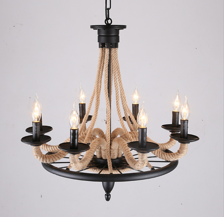Retro Metal chandelier Hemp Ro – Home Decor On Wheels Bewertung und Preis