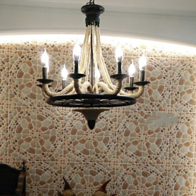 Retro Metal chandelier Hemp Ro – Home Decor On Wheels Bewertung und Preis
