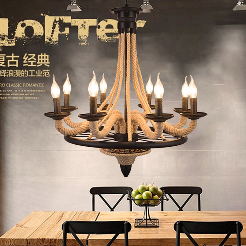 Retro Metal chandelier Hemp Ro – Home Decor On Wheels Bewertung und Preis
