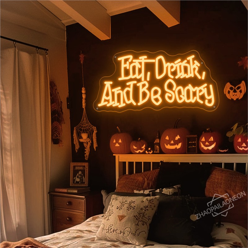 Eat Drink And Be Scary LED Neo – Home Decor Nearby Bewertung und Preis
