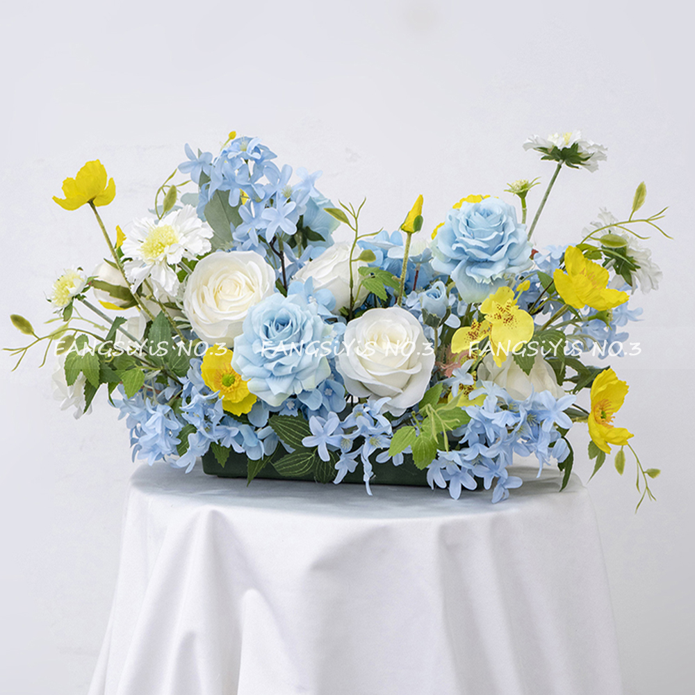 Blue Yellow Rose Peony Floral  – Home Decor Event Bewertung und Preis