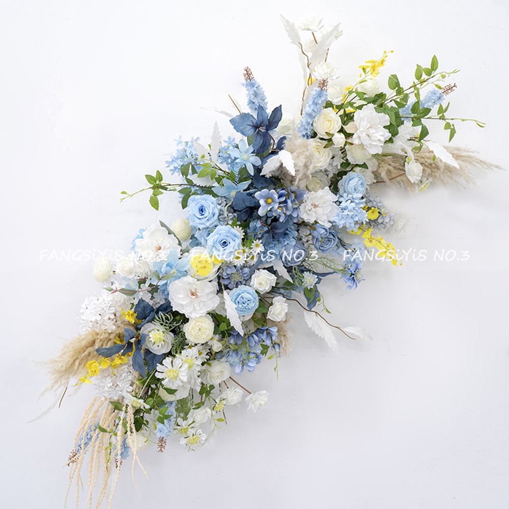 Blue Yellow Rose Peony Floral  – Home Decor Event Bewertung und Preis