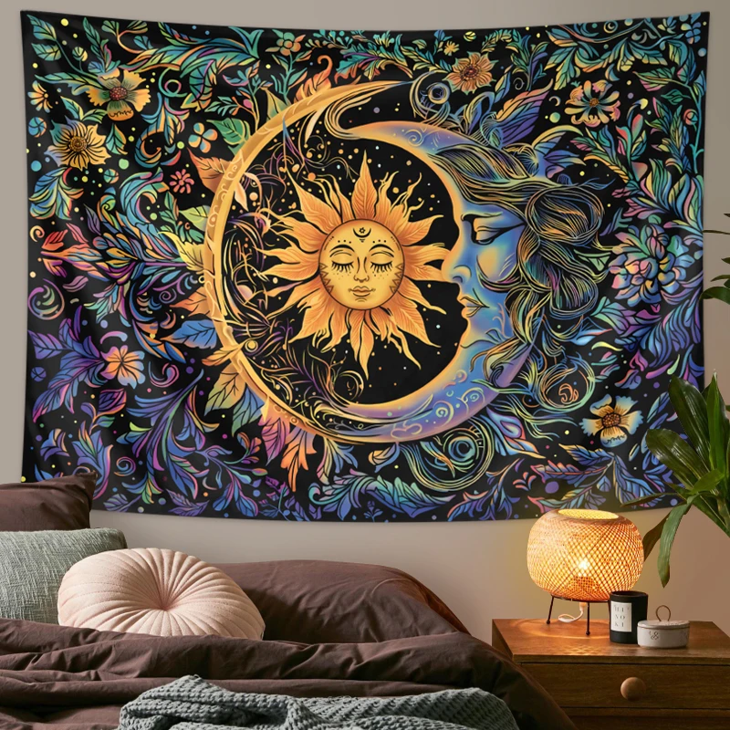 Sun and Moon Tapestry, Mystic  – Home Decor Hippie Bewertung und Preis
