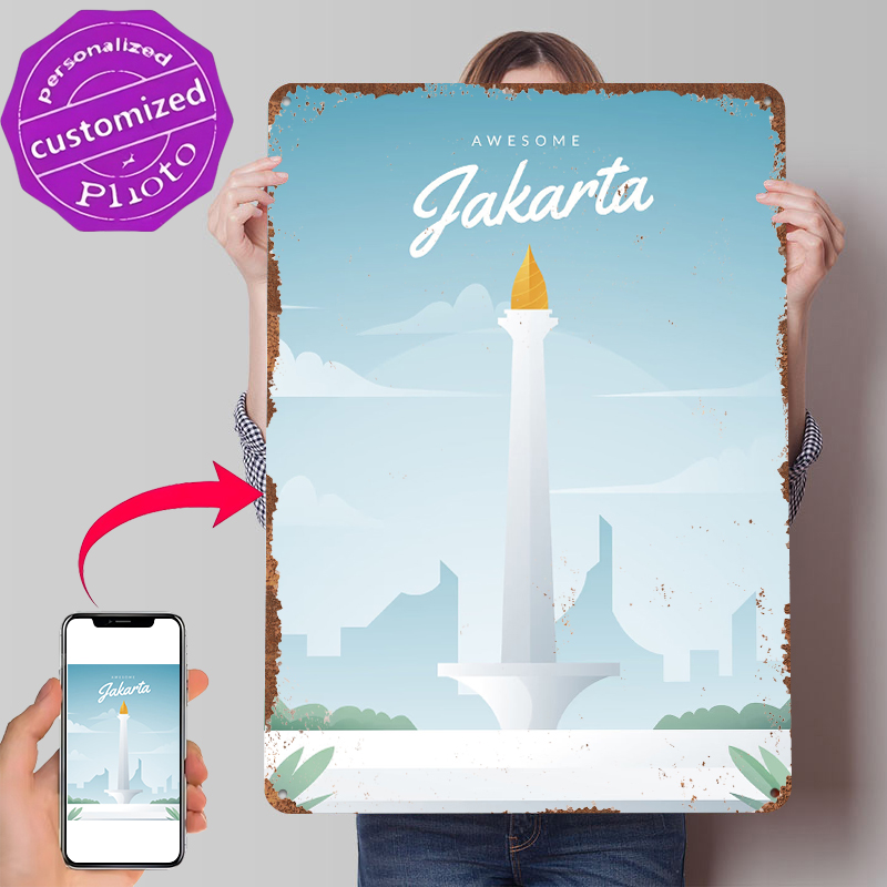 Jakarta Indonesia Tinplate Pos – Home Decor Jakarta Bewertung und Preis