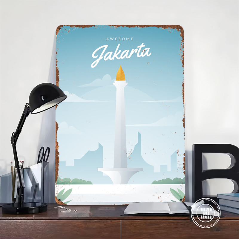 Jakarta Indonesia Tinplate Pos – Home Decor Jakarta Bewertung und Preis