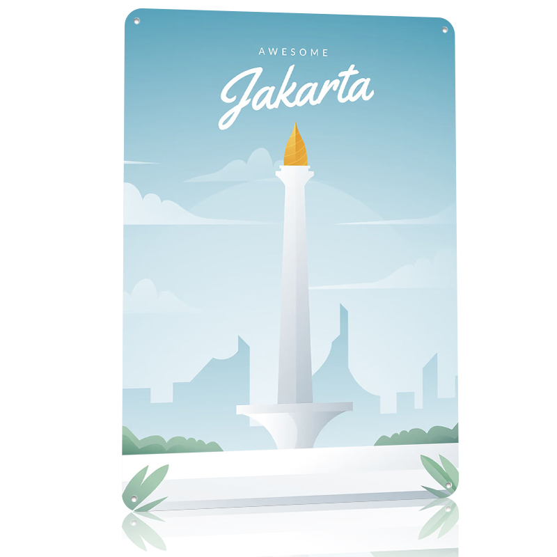 Jakarta Indonesia Tinplate Pos – Home Decor Jakarta Bewertung und Preis
